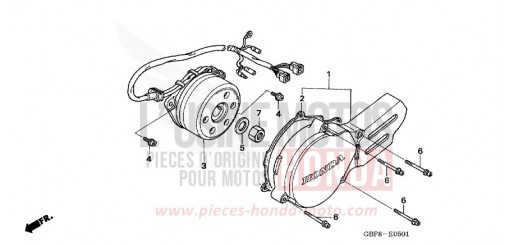 PANNEAU CARTER-MOTEUR G. (CR85R5,6/RB5,6) CR85R6 de 2006